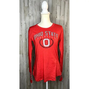 Scarlet & Gray Women's Medium Ohio State Buckeyes Red‎ Long Sleeve T-Shirt